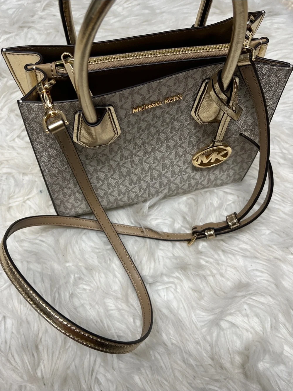 Michael Kors Mercer Medium Messenger Crossbody Satchel Purse NWT